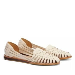 Nisolo Sz 9.5 Woven Leather Men's Summer Huarache Sandals in Bone  NEW!!